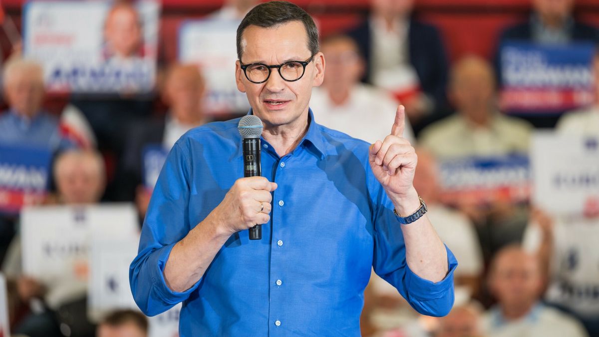 Premier Mateusz Morawiecki w Lubinie
29.09.2023 Lubin , spotkanie premiera Mateusza Morawieckiego z mieszkancami powiatu lubinskiego n/z Premier Mateusz Morawiecki fot. P.Dziurman/REPORTER
PIOTR DZIURMAN/REPORTER