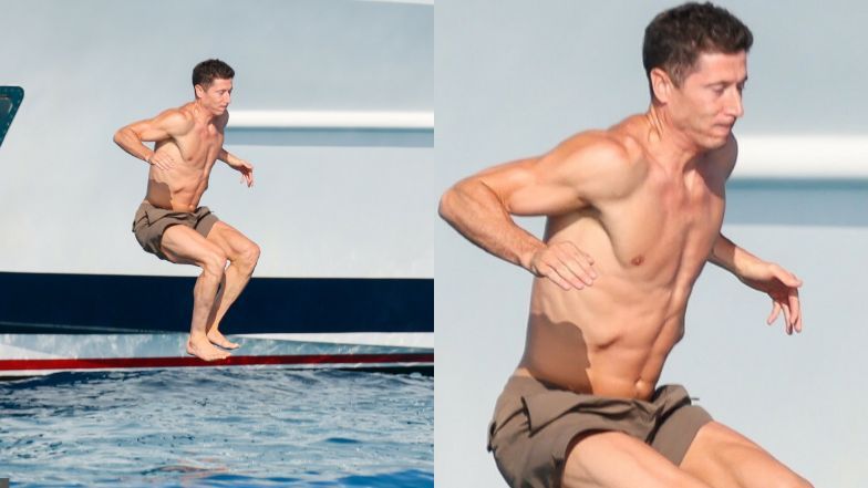 Anna i Robert Lewandowscy na jachcie 