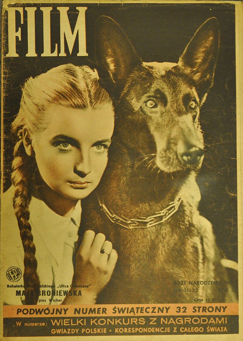 Maria Broniewska na okładce magazynu "Film" w 1947 roku