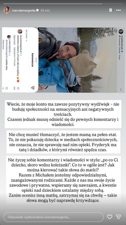 Marcela Leszczak odpowiada na przytyk internautki