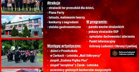 Strażackie święto pełne atrakcji. VII Festyn Strażacki w sobotę w Żarkach-Letnisku