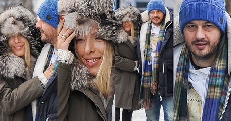 Romantyczna Chodakowska całuje Lefterisa na mrozie (ZDJĘCIA)
