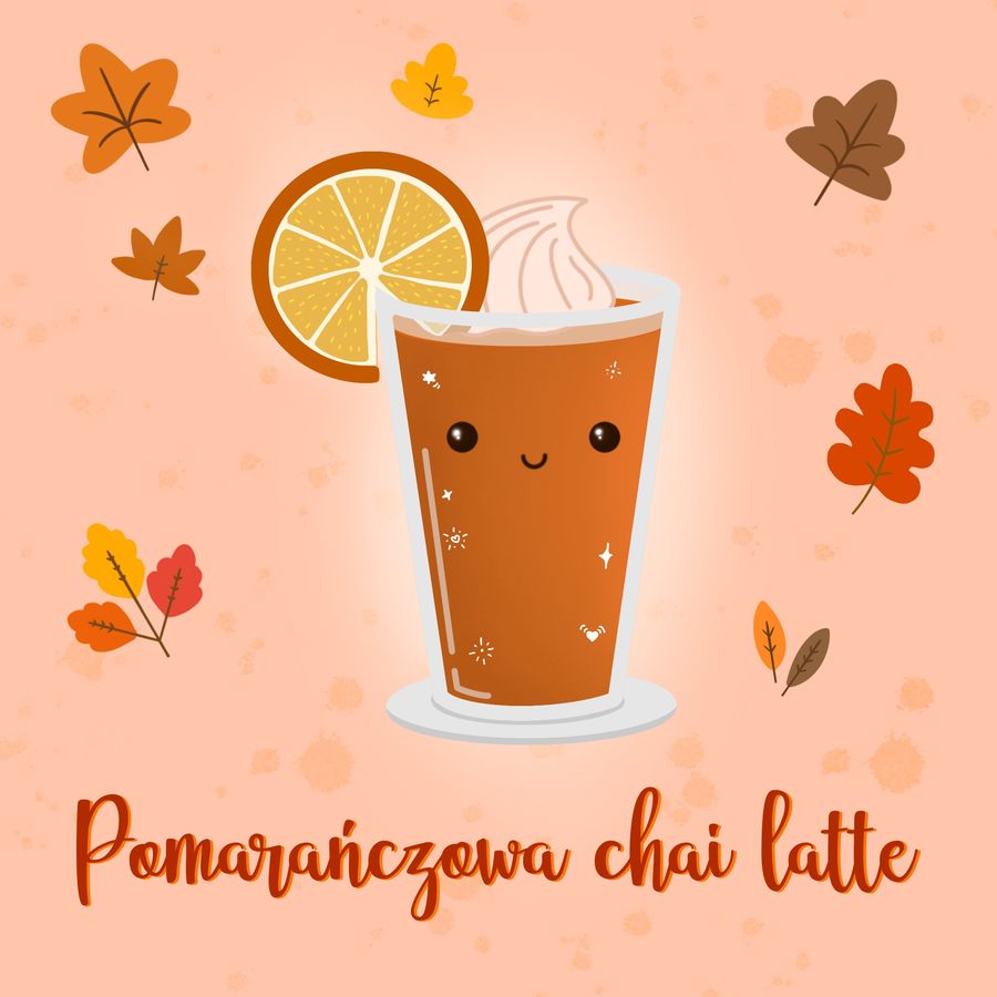 pomarańczowa chai latte