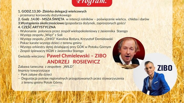 Dożynki Gminy Potok Górny w Jasienniku Starym 2021