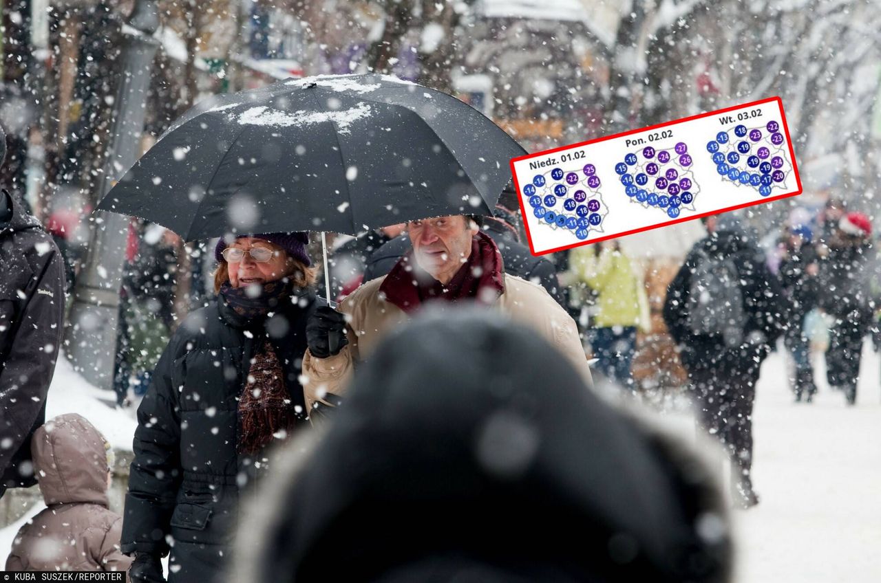 Zima wraca w najbrutalniejszej wersji. Ekstremalne -27 st. C. i kraj przecięty na pół