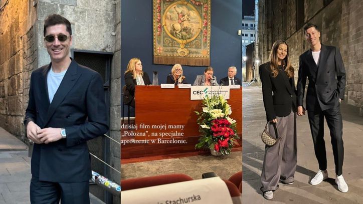 Lewandowscy zadają szyku na pokazie filmu mamy Anny w Barcelonie