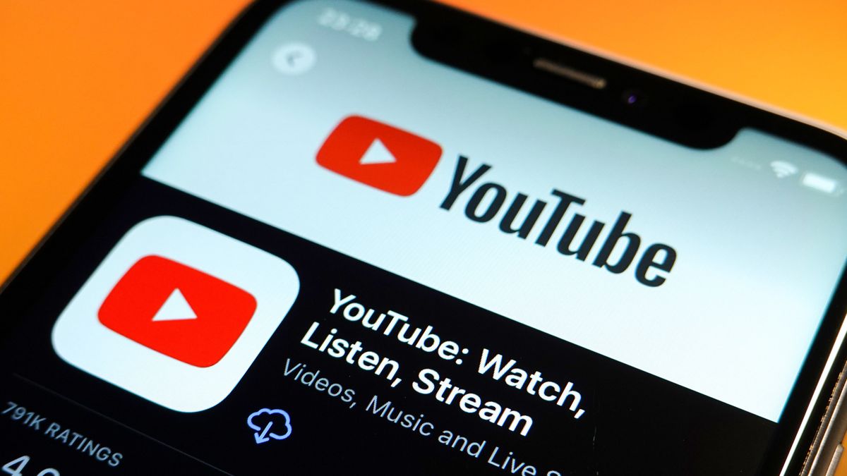 CHINA - 2023/08/31: In this photo illustration, the YouTube logo is displayed in the Apple App Store on an iPhone. (Photo Illustration by Sheldon Cooper/SOPA Images/LightRocket via Getty Images)