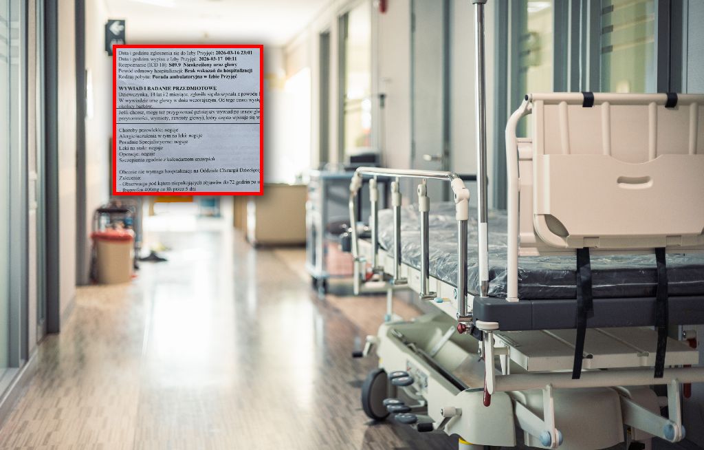Przyjęli 14-latkę do szpitala. Oto co znalazło się w jej karcie
