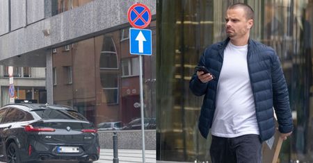 Marcin Hakiel pognał do butiku z torebkami, zostawiając bmw za prawie 300 TYSIĘCY złotych na zakazie