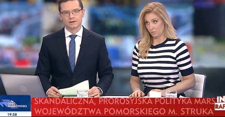 Sytuacja wymknęła się spod kontroli. Mina prowadzącej TVP Info mówi wszystko