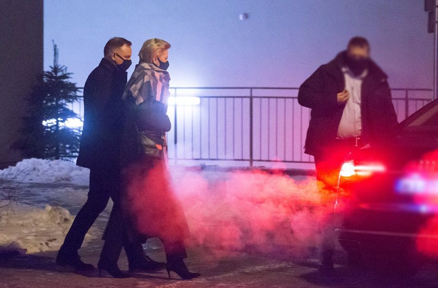 Andrzej Duda i Agata Kornhauser-Duda w Krakowie