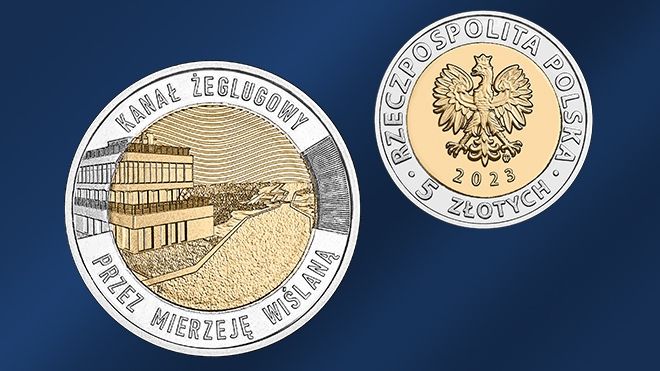 NBP nową monetą  upamiętnia budowę kanału żeglugowego przez Mierzeję Wiślaną