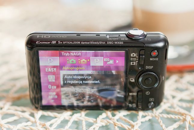 Sony WX50 - menu