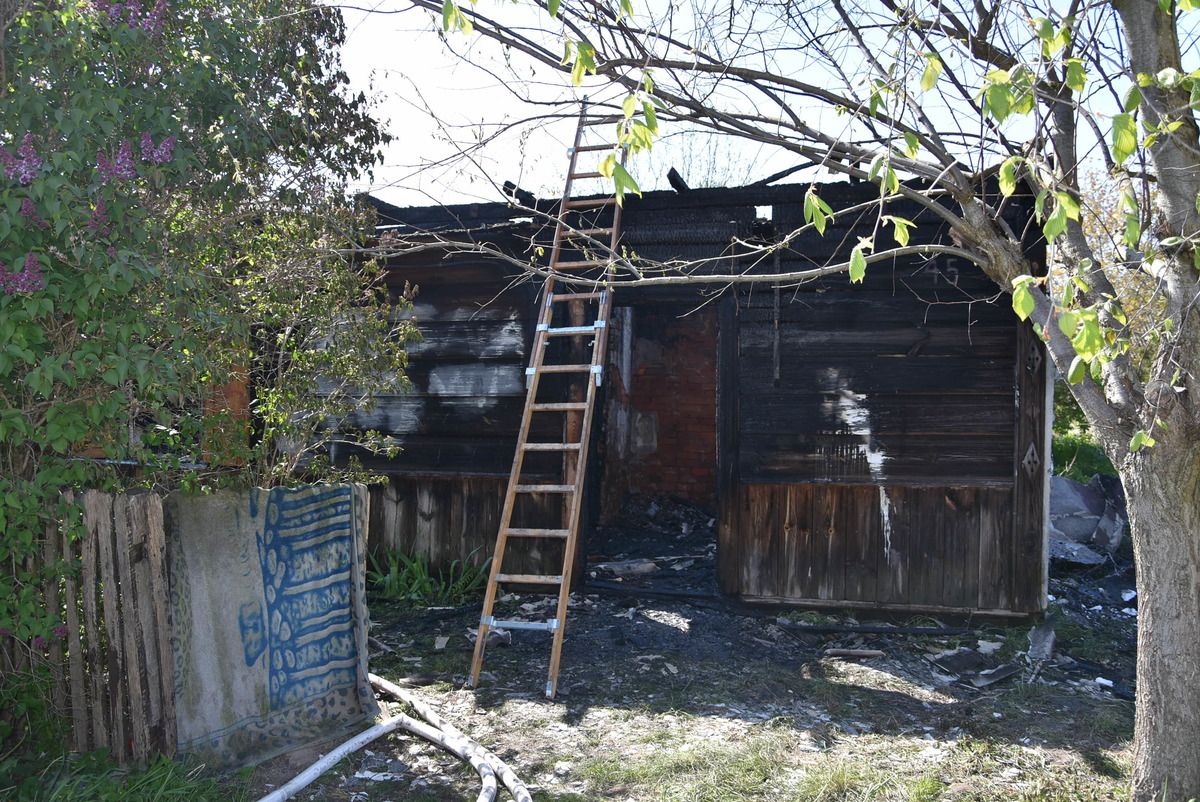 Pożar we wsi Brzostówiec