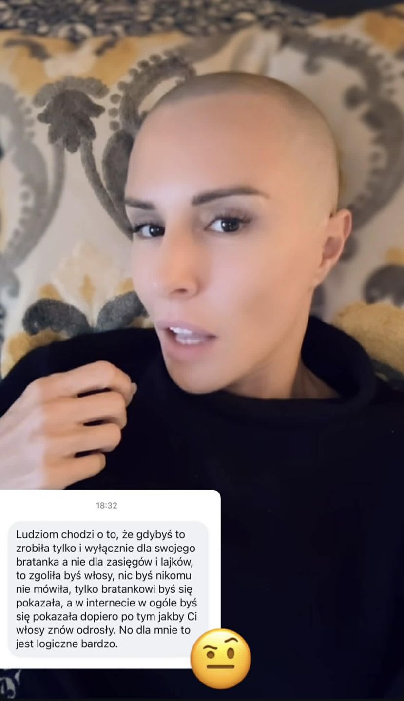 Blanka Lipińska dalej biadoli po zgoleniu głowy