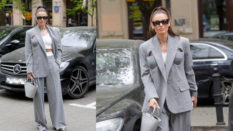 Natasza Urbańska i Agnieszka Woźniak-Starak pod studiem "Dzień Dobry TVN"