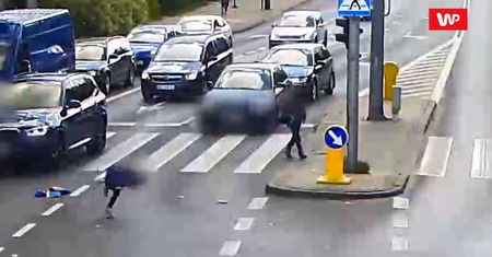 Potrącona 10-latka na przejściu dla pieszych. Nagranie olsztyńskiej policji