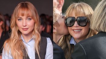 ODMIENIONA Jennifer Lawrence w biurowej stylizacji na pokazie Diora. Przypomina jeszcze siebie?