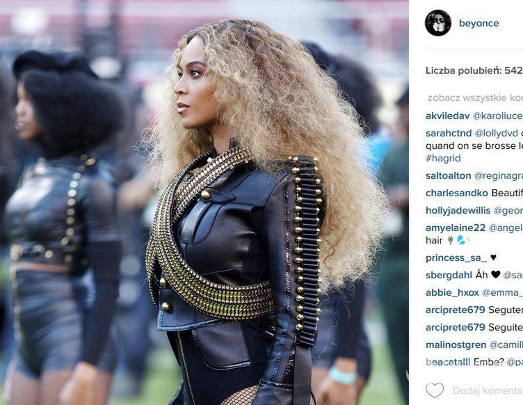 Beyonce podczas Super Bowl 2016
