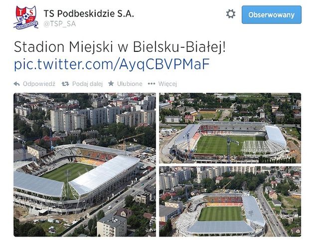 Stadion Podbeskidzia w trakcie remontu