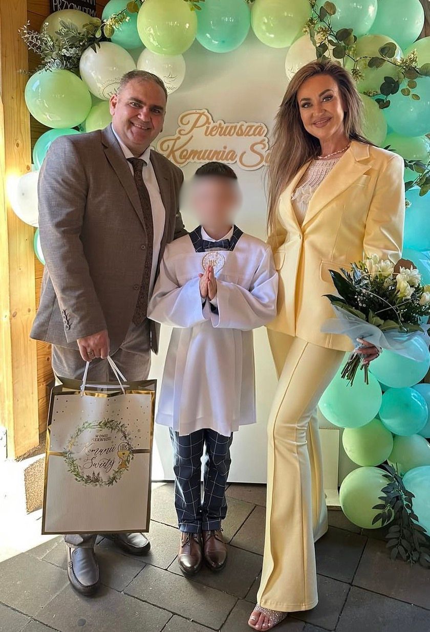 Agnieszka i Artur Kotońscy z wnukiem