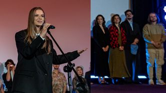Iga Lis na gali otwarcia 65. Krakowskiego Festiwalu Filmowego. Wspierał ją Taco Hemingway