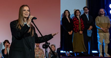 Iga Lis na gali otwarcia 65. Krakowskiego Festiwalu Filmowego. Wspierał ją Taco Hemingway