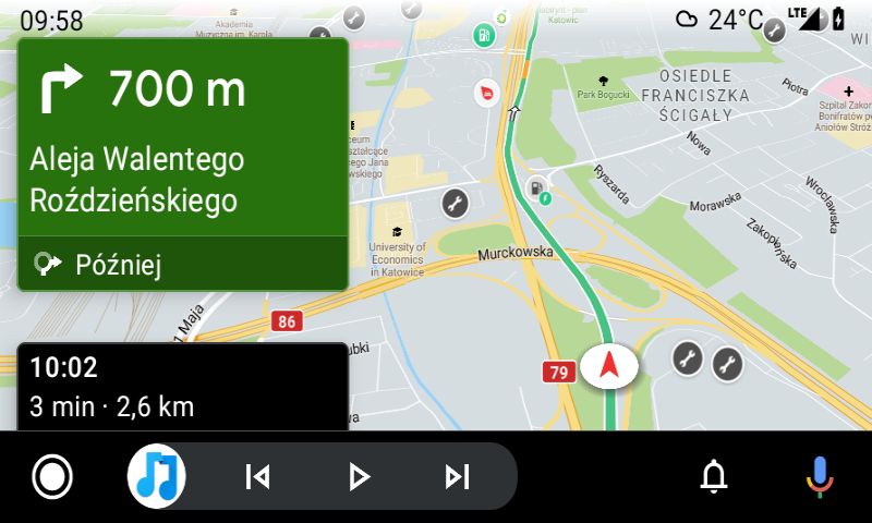 Yanosik w Android Auto 