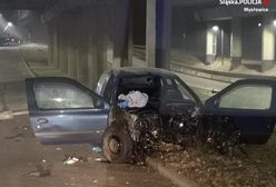 Śląsk. 16-latek za kierownicą uciekał przed policją. Uderzył w most