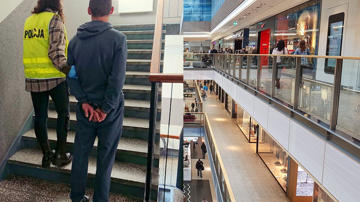 Mężczyzna został zatrzymany przez funkcjonariuszy 