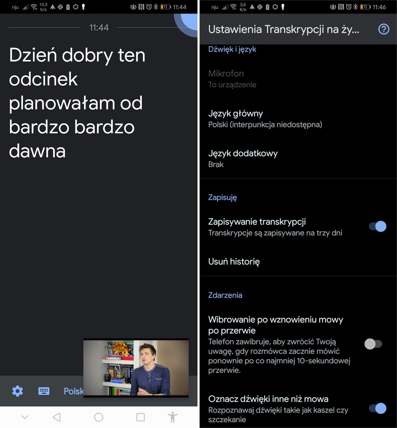 Całe życie niczym film z napisami. Transkrypcja na żywo Google'a to genialna aplikacja 2