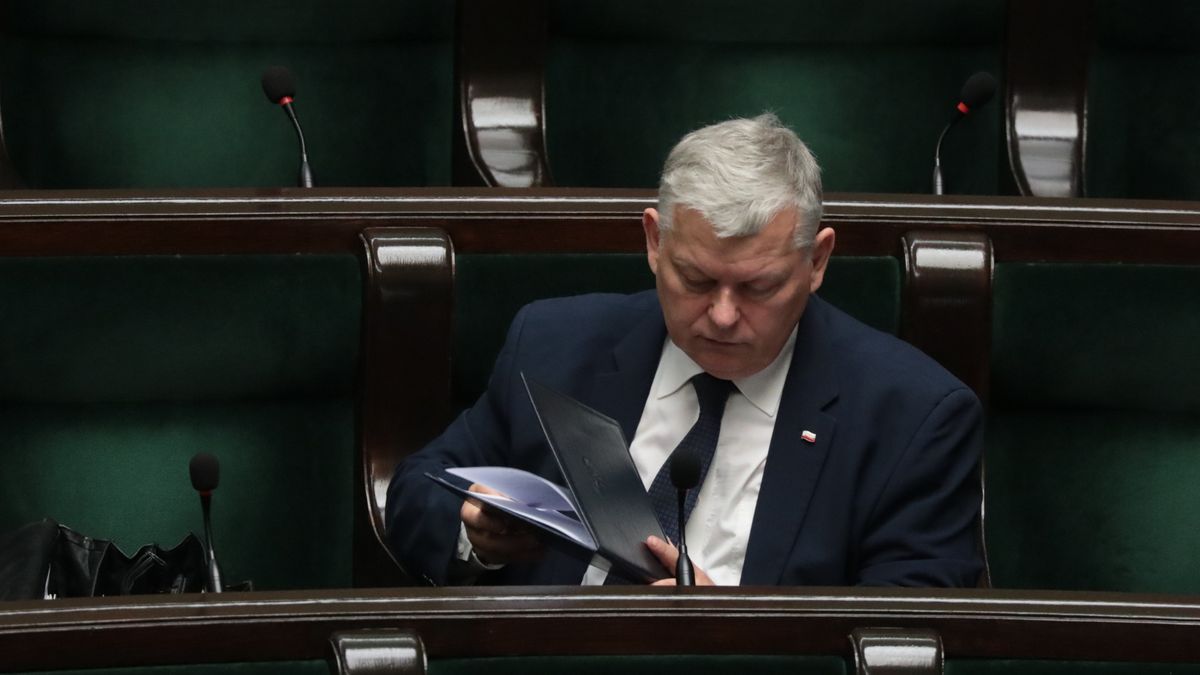 Na zdjęciu Marek Suski w ławach sejmowych