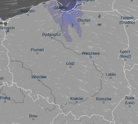 Przelotny deszcz w sobotę w Polsce tylko na północy