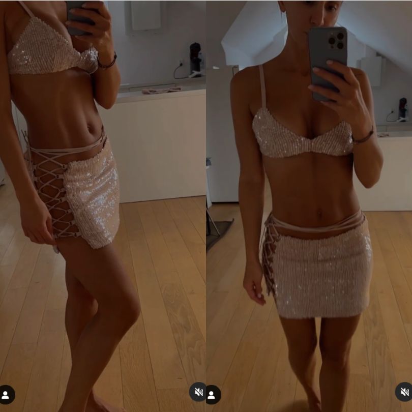 Sara Boruc prezentuje wyrzeźbione mięśnie brzucha w kusej kreacji