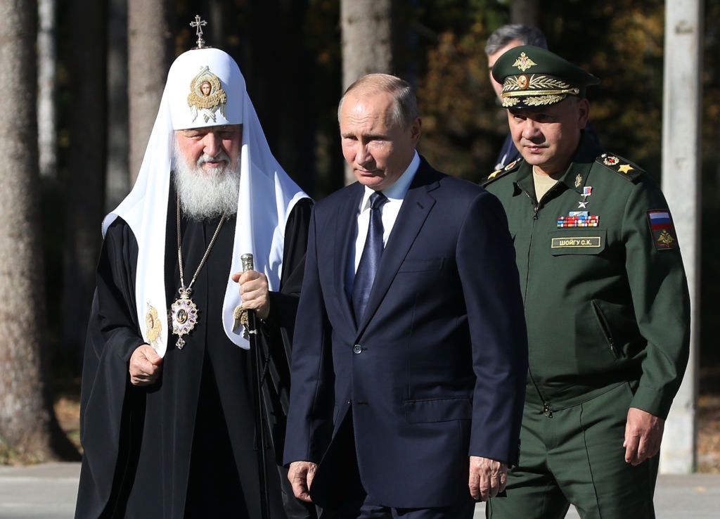 Patriarcha Cyryl, Władimir Putin, Siergiej Szojgu 
