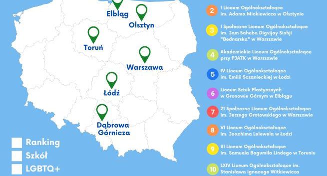 Ranking szkół przyjaznych osobom LGBTQ+