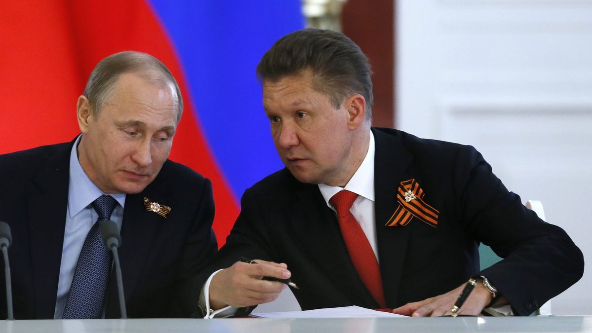 Władimir Putin i Aleksiej Miller, prezes Gazpromu.