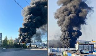 Potężny pożar w Rosji. Słup dymu nad Petersburgiem