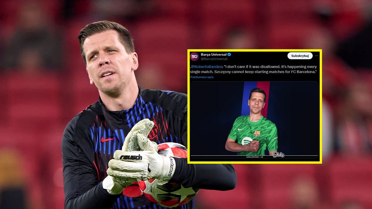 Getty Images / Photo by Jose Manuel Alvarez Rey/JAR Sport Images/NurPhoto via Getty Images/ x.com/BarcaUniversal / Na zdjęciu: Wojciech Szczęsny