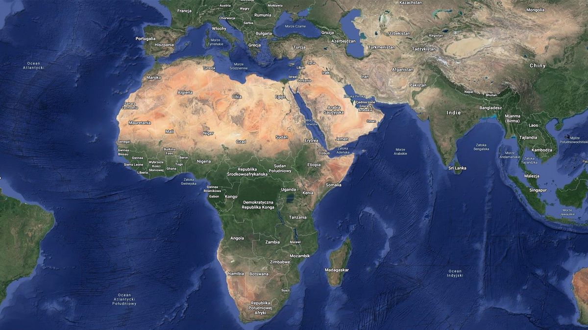 Afryka widziana z kosmosu.