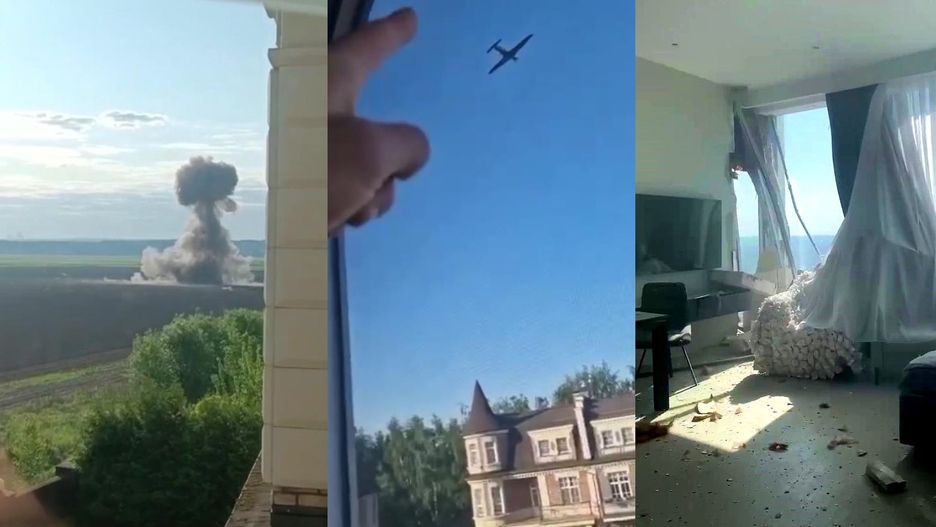 Moskwa. Poranny atak dronów. Zszokowani Rosjanie relacjonuje incydenty