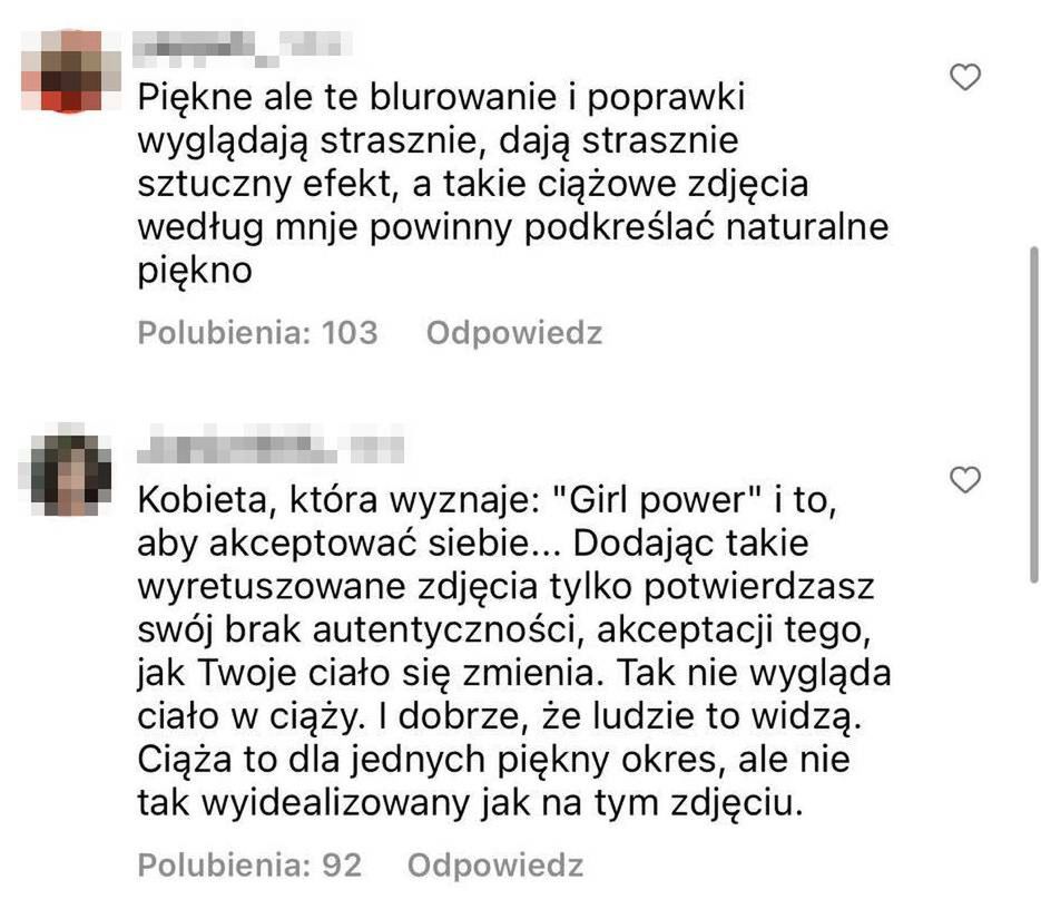 Komentarze internautów pod zdjęciem Lil Masti 