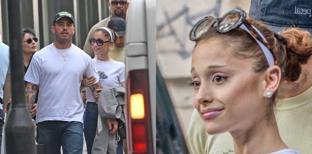 Niepokojąco szczupła Ariana Grande na mieście u boku "nowego-starego" partnera. Uczucie kwitnie? (ZDJĘCIA)