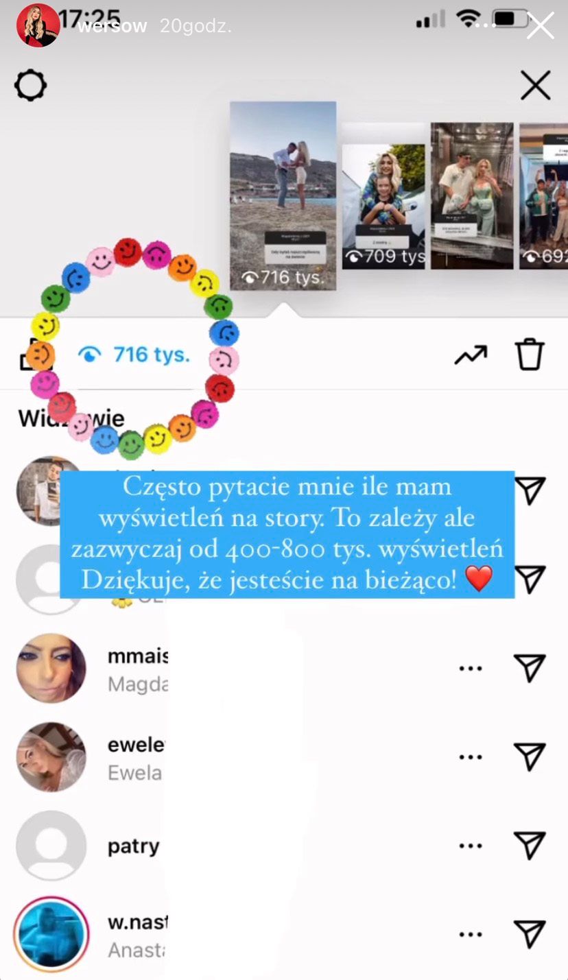 Wersow - statystyki na Instagramie