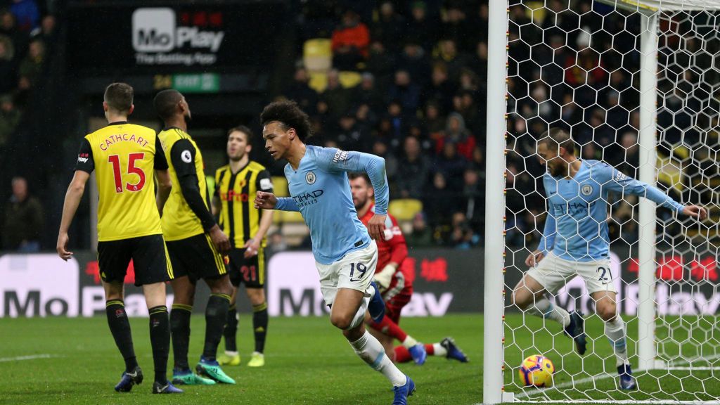 Zdjęcie okładkowe artykułu: Getty Images / Matt McNulty - Manchester City / Na zdjęciu: Leroy Sane strzela gola Watfordowi