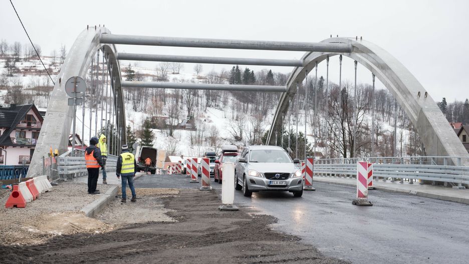 Otwarcie nowego mostu na Zakopiance w Białym Dunajcu, grudzień 2018 roku