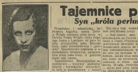 Tajemnica pokoju pana Coty. Śmierć młodej Angielki w hotelu