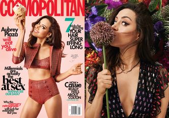 Aubrey Plaza pozuje z lodowym rożkiem na okładce "Cosmo"