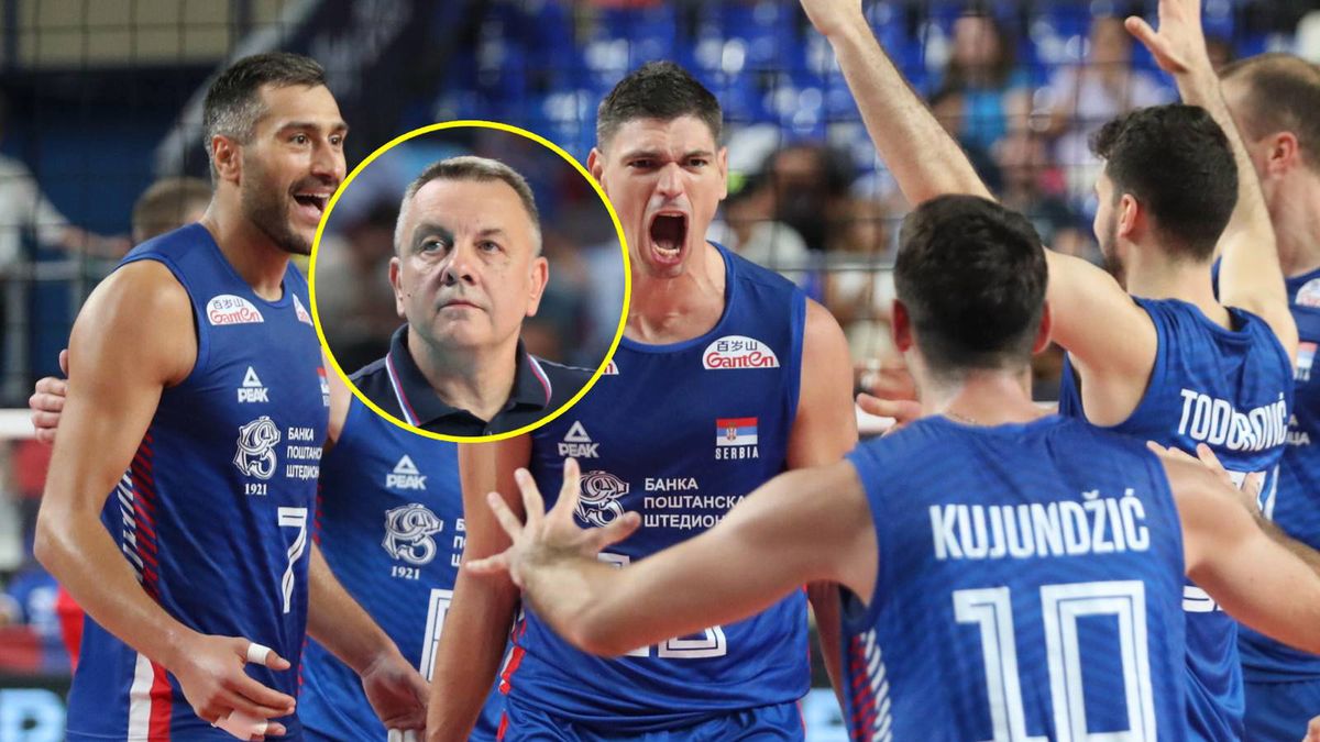 PAP/EPA / NICOLA MASTRONARDI oraz  / Na zdjęciu: Reprezentacja Serbii oraz Igor Kolaković