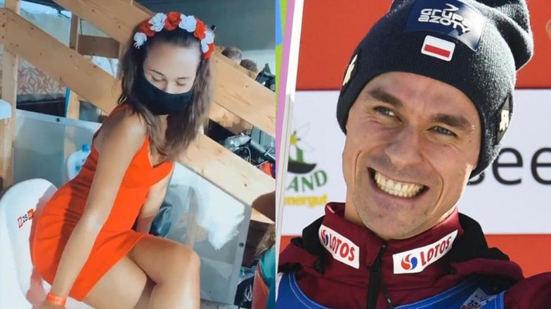 Zakochana Marcelina Ziętek kibicuje Piotrowi na trybunach